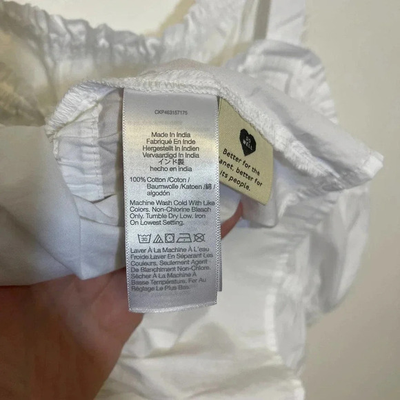 NWT Madewell Poplin Sophia Peplum Tank - Plus Size Ruffle Blouse Top - Picture 7 of 8